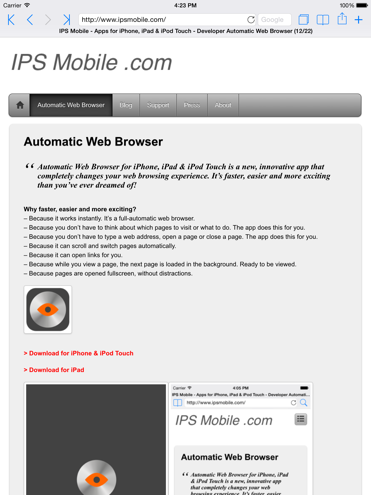 IPS Mobile - Apps for iPhone, iPad & iPod Touch - Developer Automatic